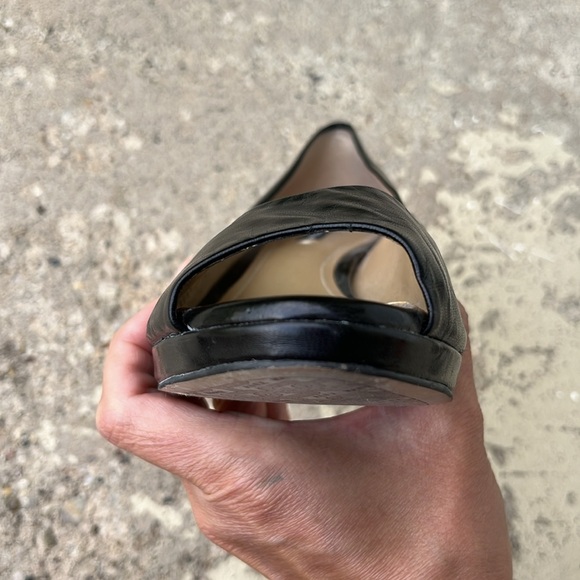 Worn once Alex Marie soft black leather open toe heal - Picture 3 of 12